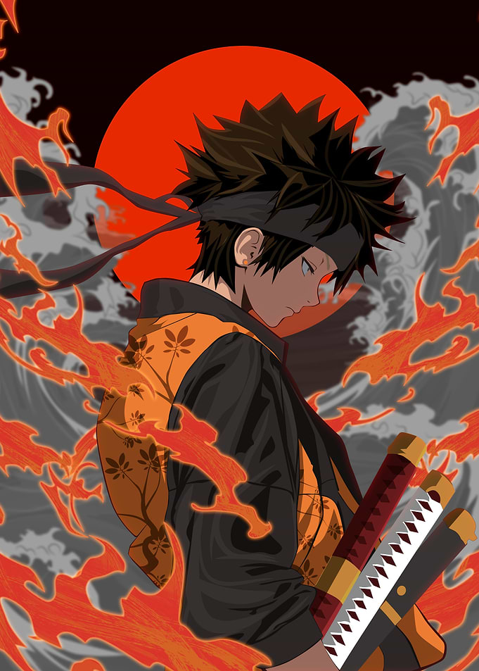 Anime Samurai with Swords