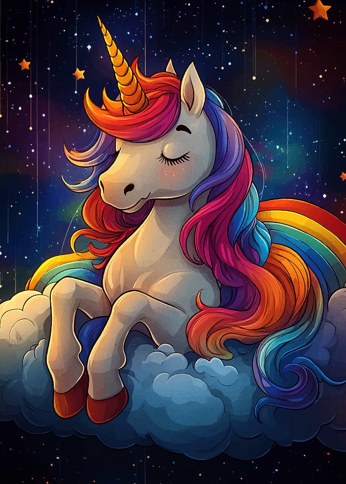 Rainbow Unicorn on Cloud