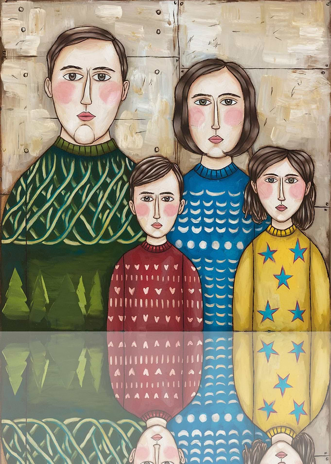 Family Portrait in Sweaters