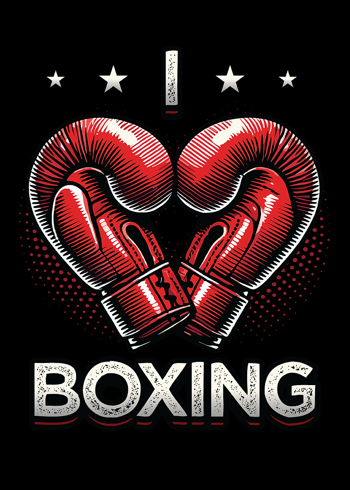 I Love Boxing Gloves Heartshape Boxing