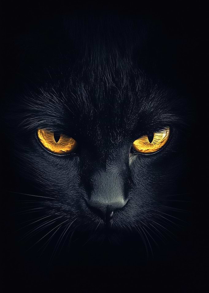 Black Cat With Golden Eyes