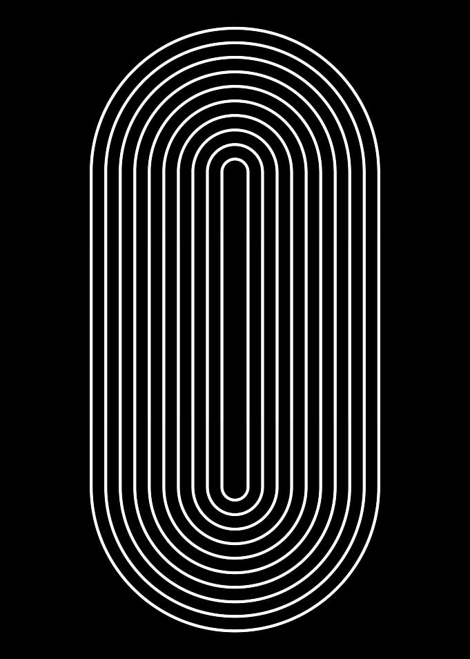 Abstract Oval Lines