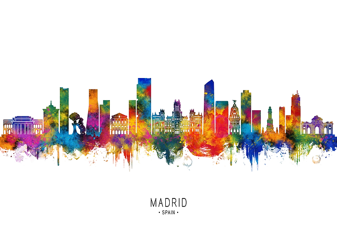 Madrid Spain Skyline