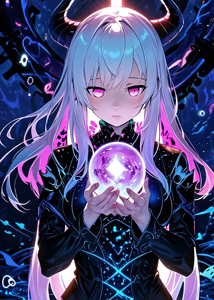 Anime Girl with Crystal
