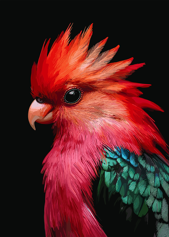 Red Parrot Portrait