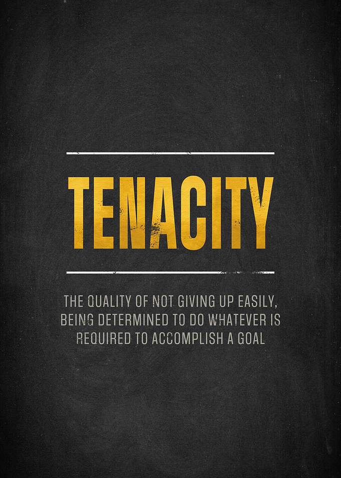 Tenacity Quote Poster