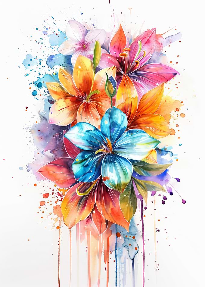 Watercolor Flower Bouquet