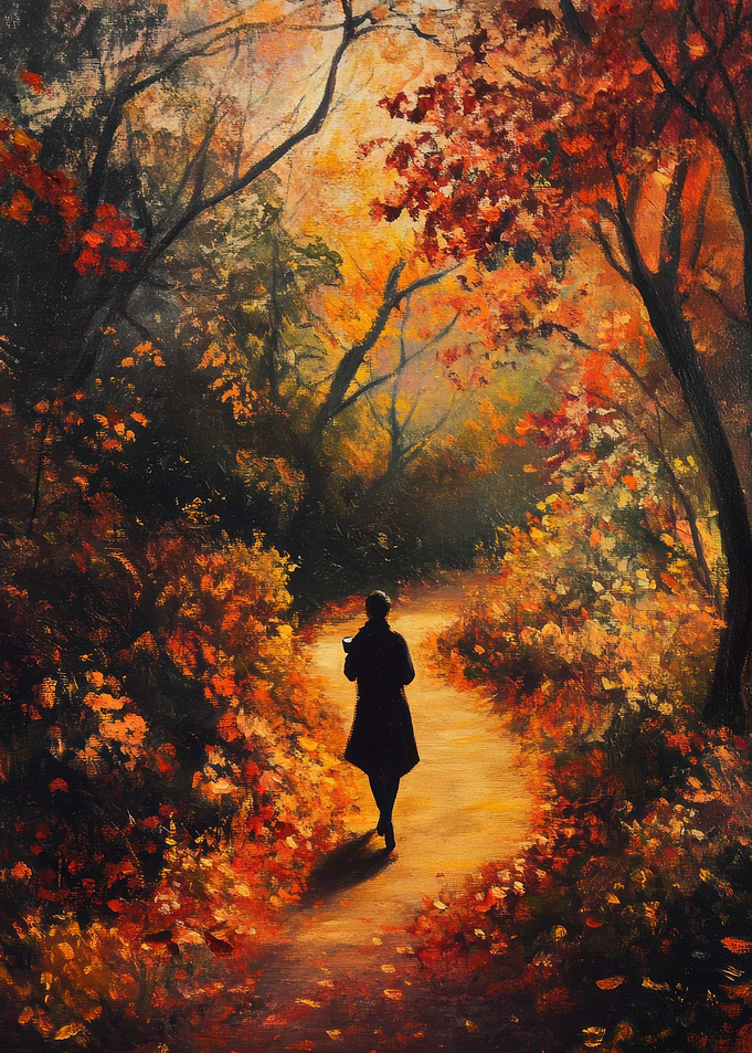 Autumn Path Woman