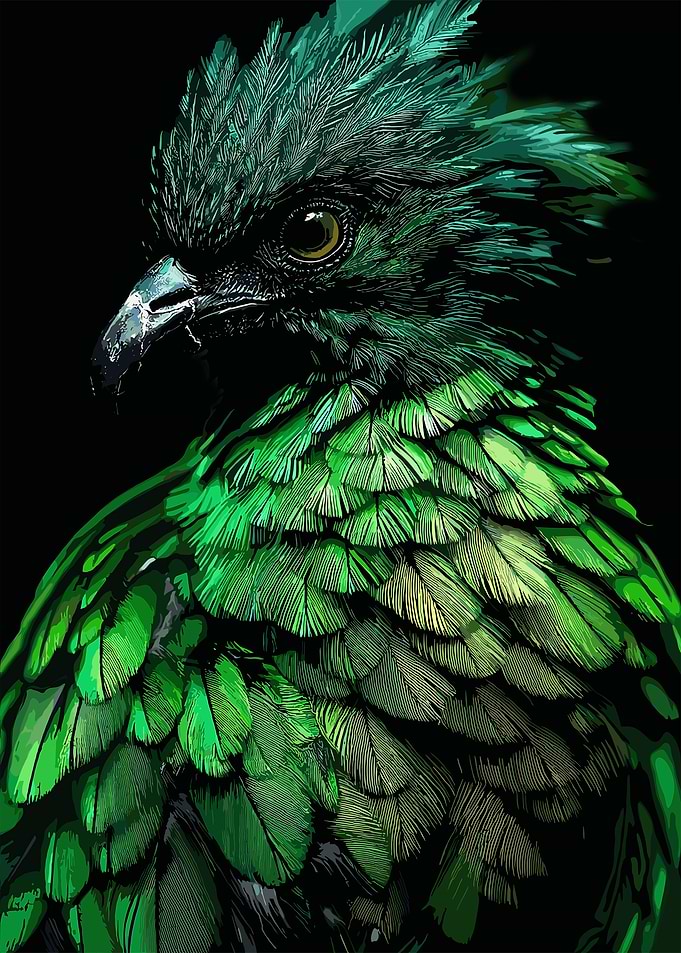 Emerald Green Bird