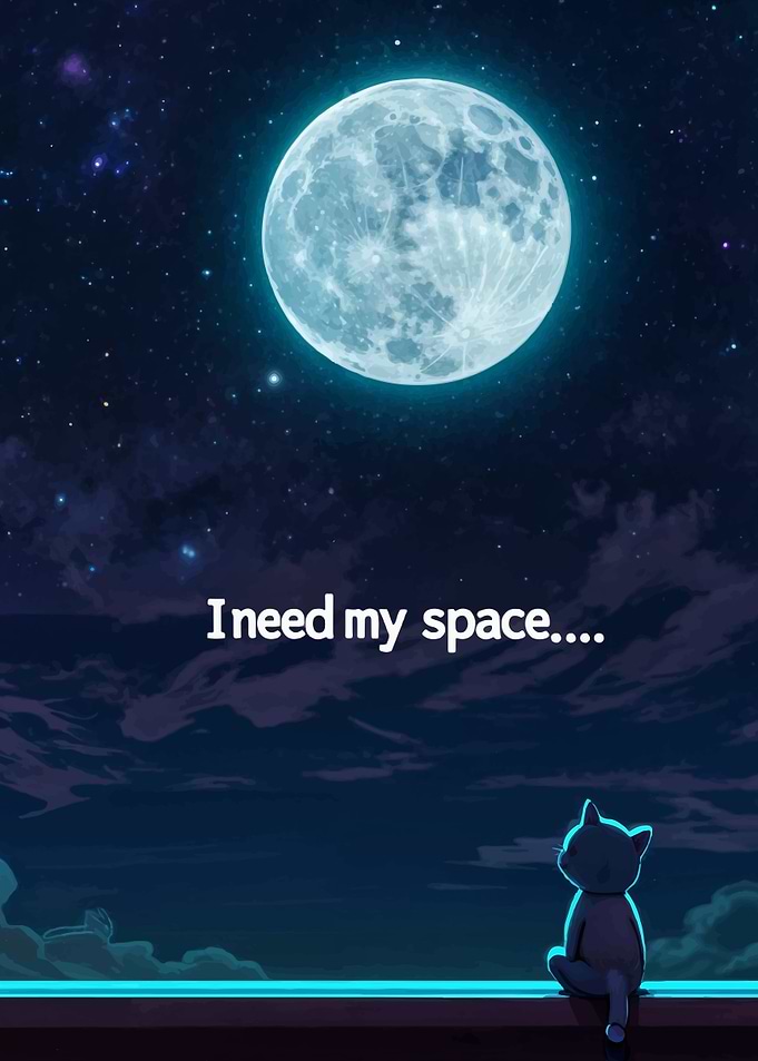 Cat Under the Moon - 'I need my space'