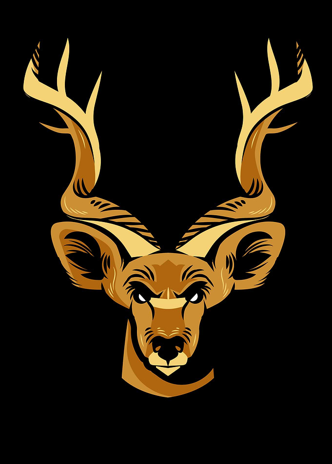 Golden Deer Head