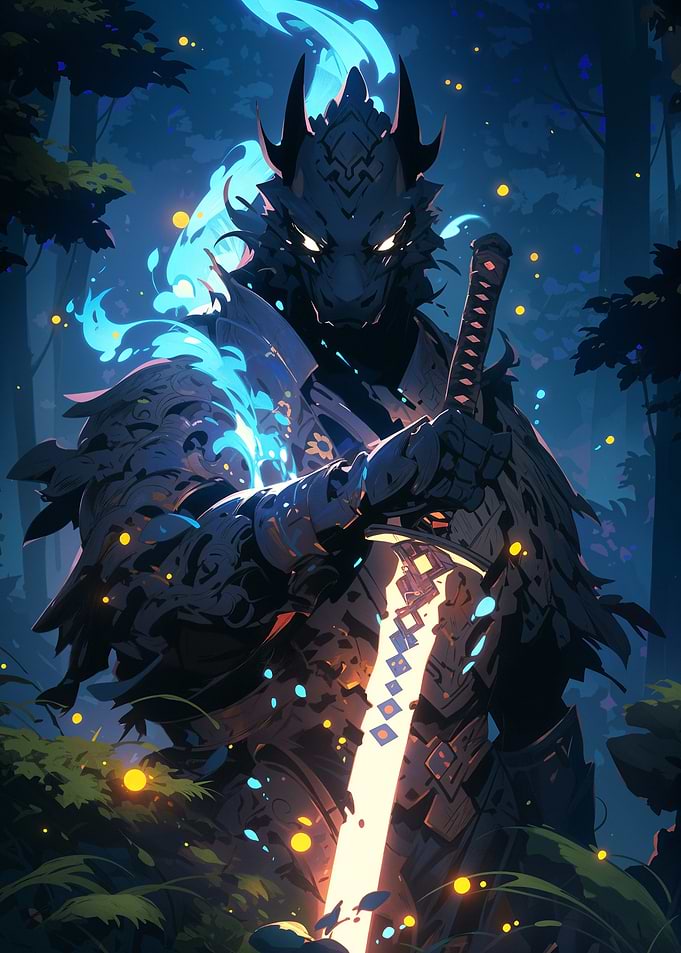 Dragon Warrior with Sword