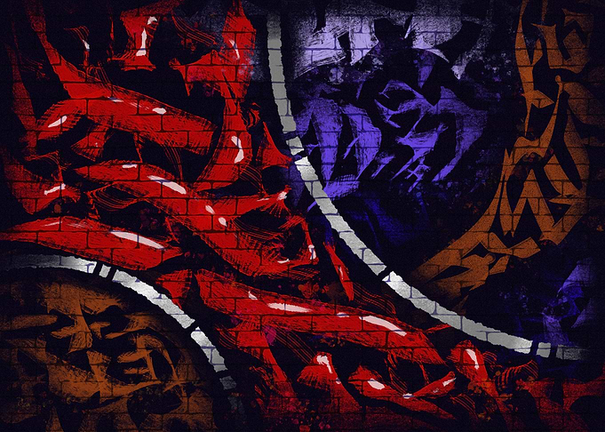 Abstract Graffiti Wall Art