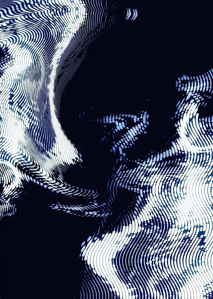 Abstract Glitch Digital CRT Art