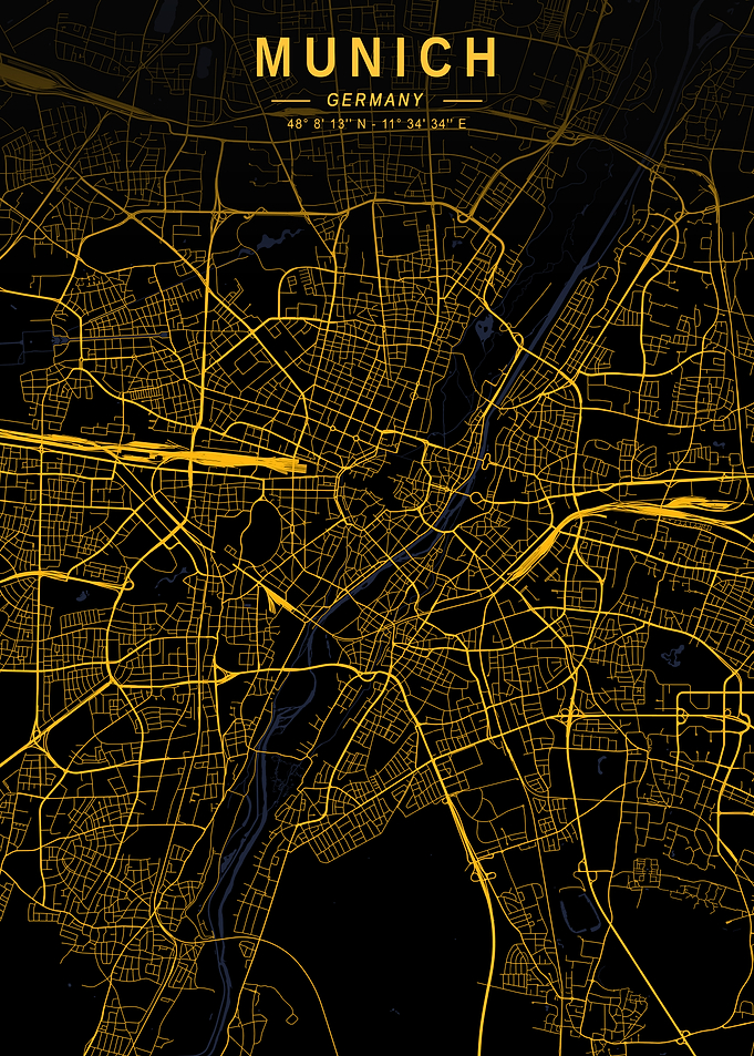 Munich Golden City Map
