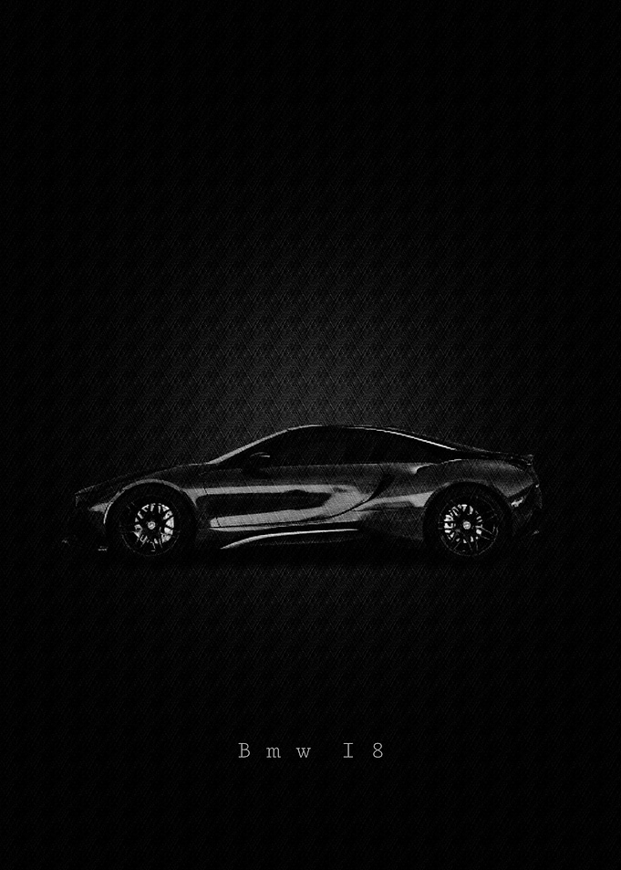BMW i8 Minimalist Art