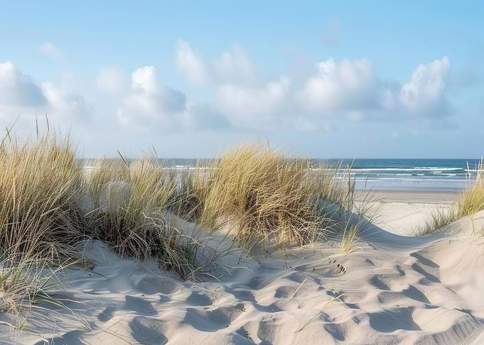 Sandy Sea Beach View Dunes