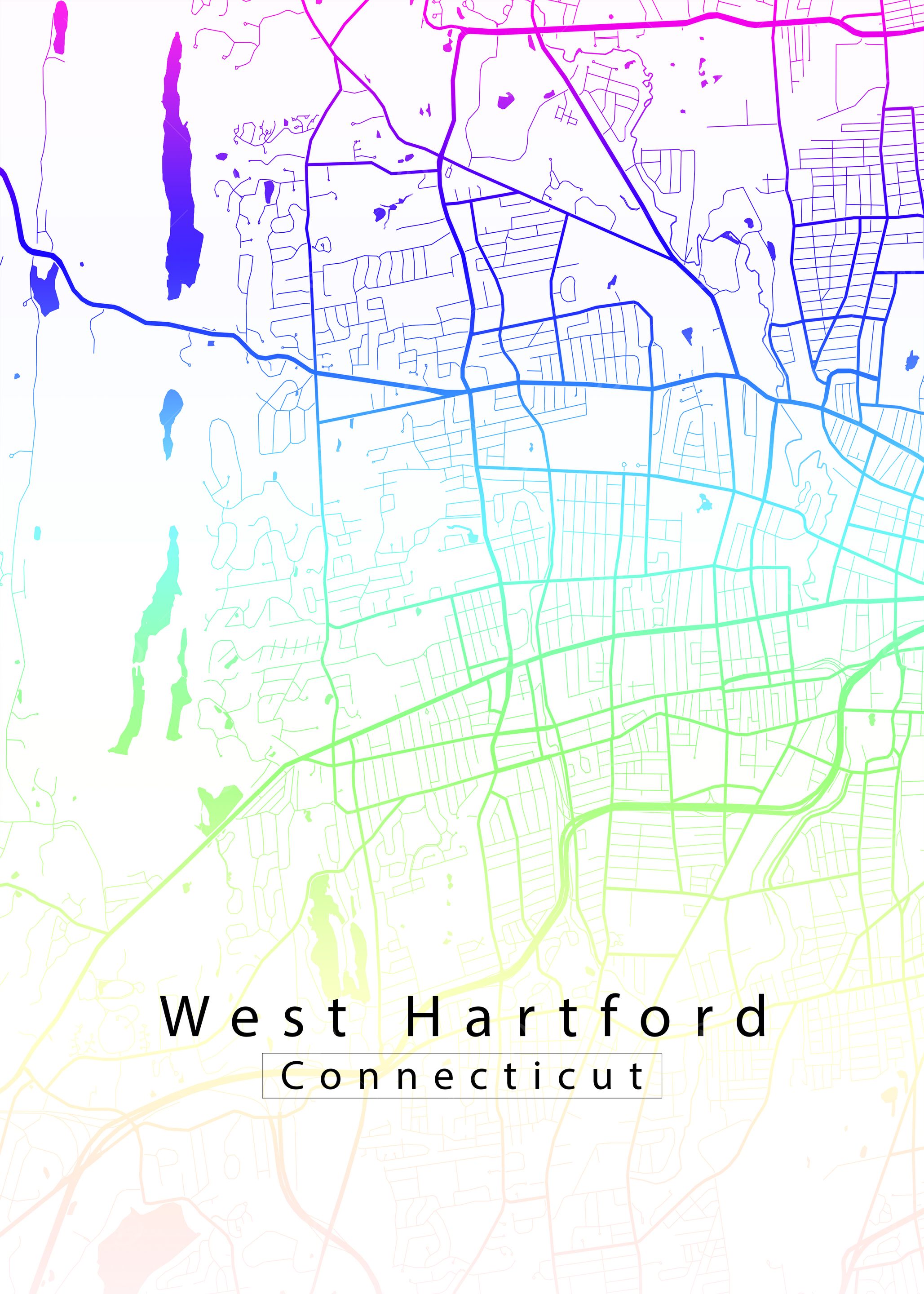 West Hartford Connecticut City Map