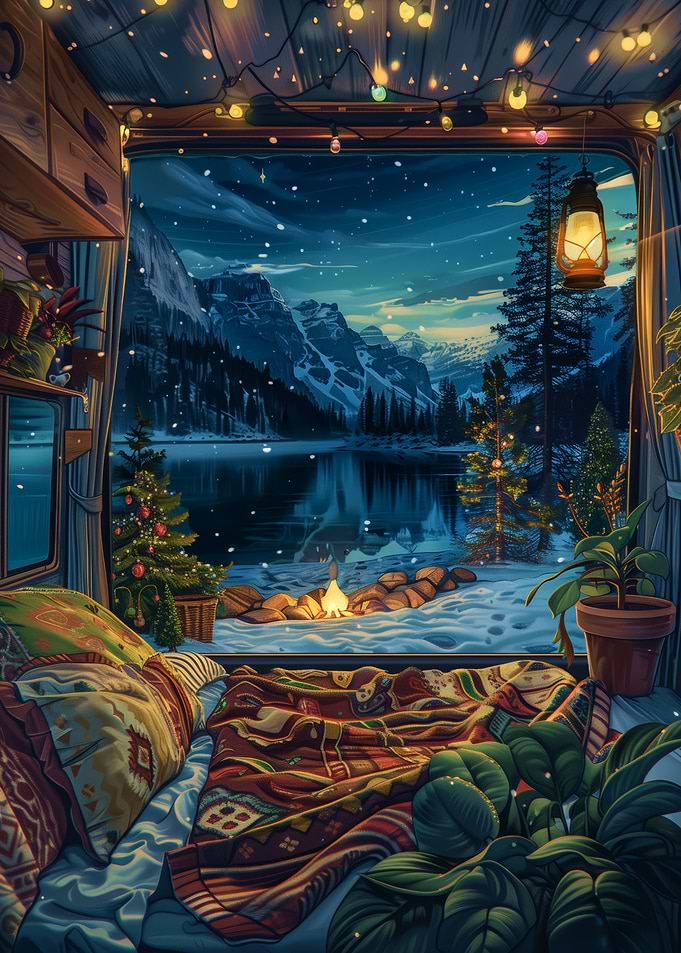 Cozy Christmas Camp by the Lake