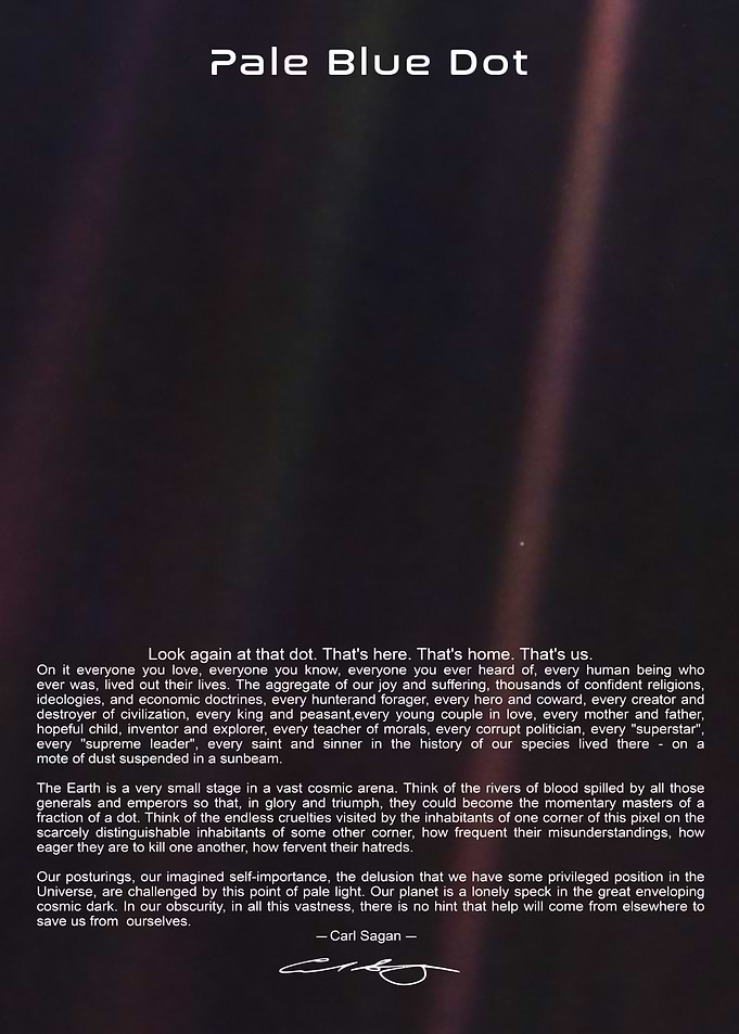 Pale Blue Dot - Earth from Space