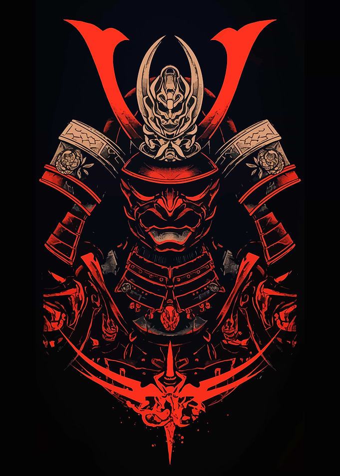 Samurai Mask Portrait