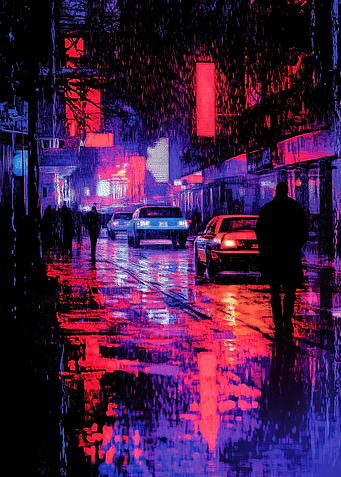Neon City Rain