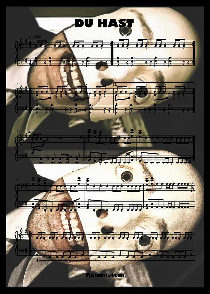 Rammstein Du Hast Sheet Music