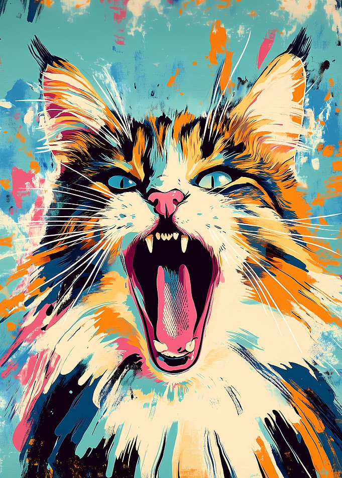 Yelling Cat Art