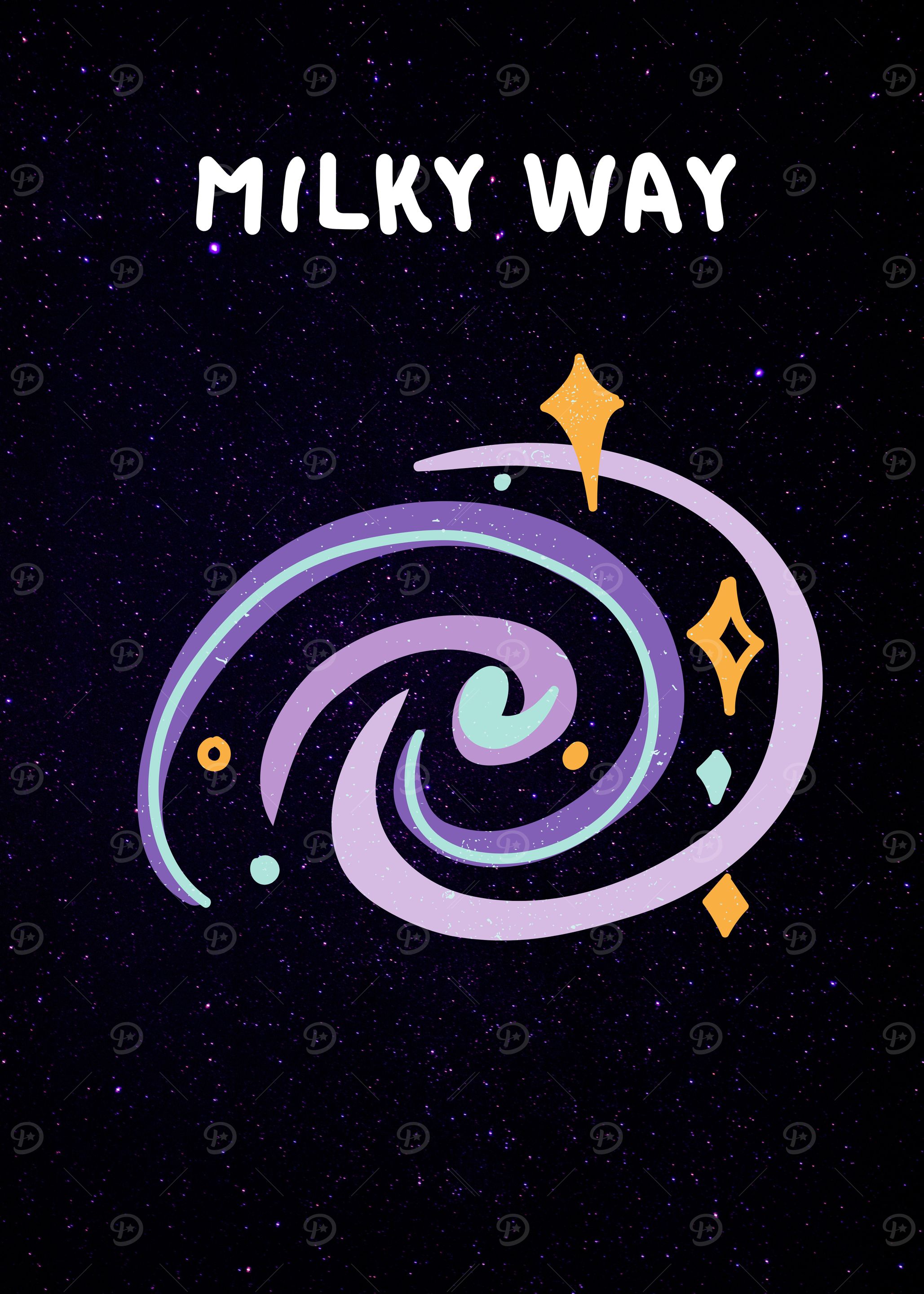 Milky Way Galaxy Illustration