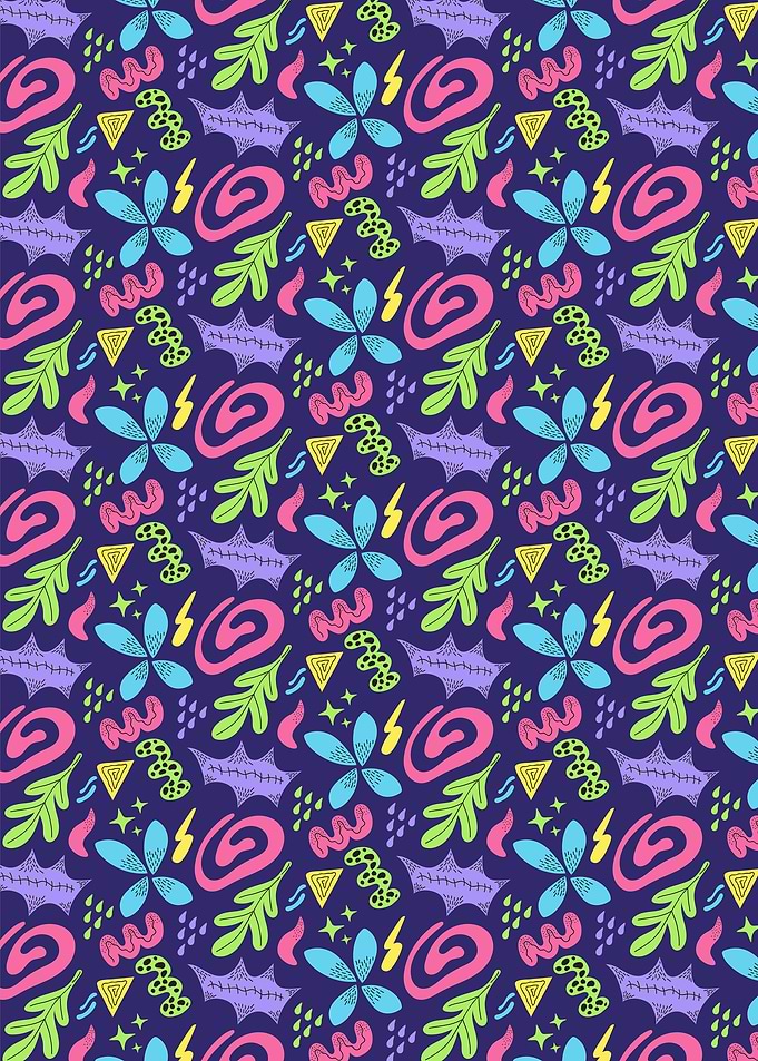 Abstract Doodle Pattern
