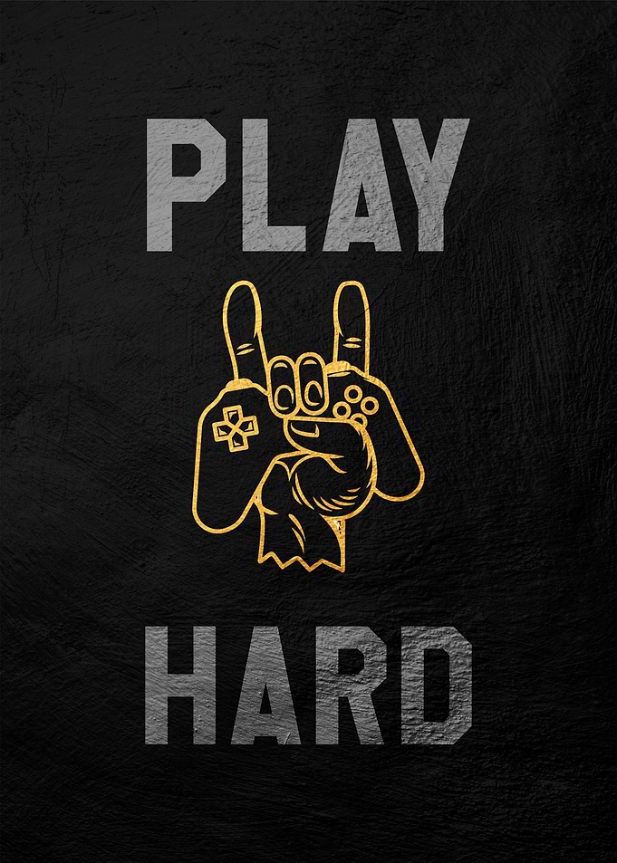 Play Hard Gamer Poster