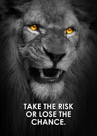 Lion with Motivational Quote