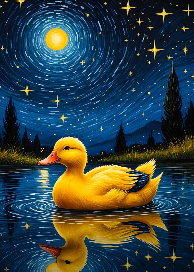 Duck Starry Night
