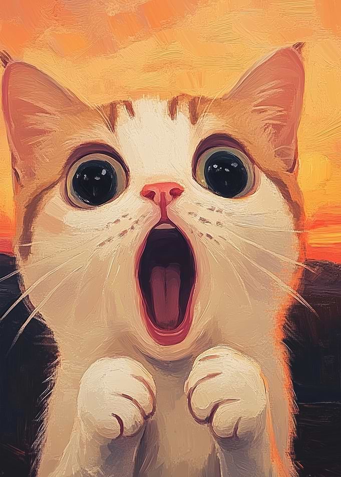The Scream Cat Cute