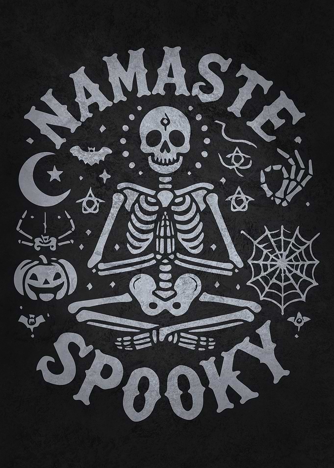 Namaste Spooky Halloween Skeleton