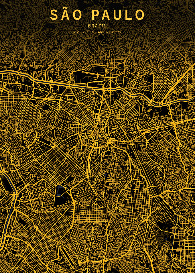 São Paulo Golden City Map