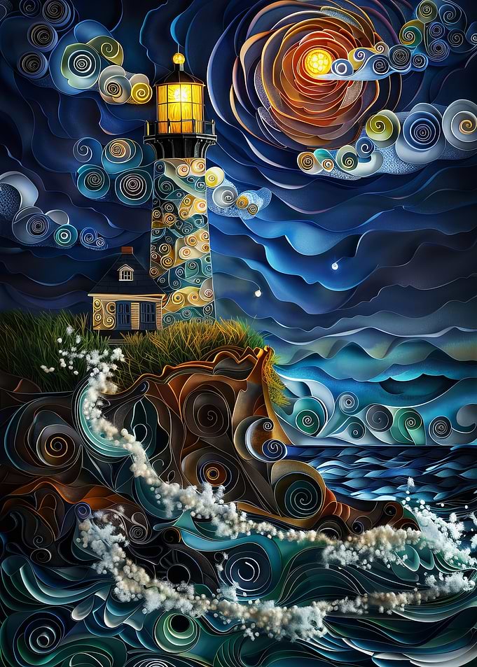 Lighthouse Paper Art
