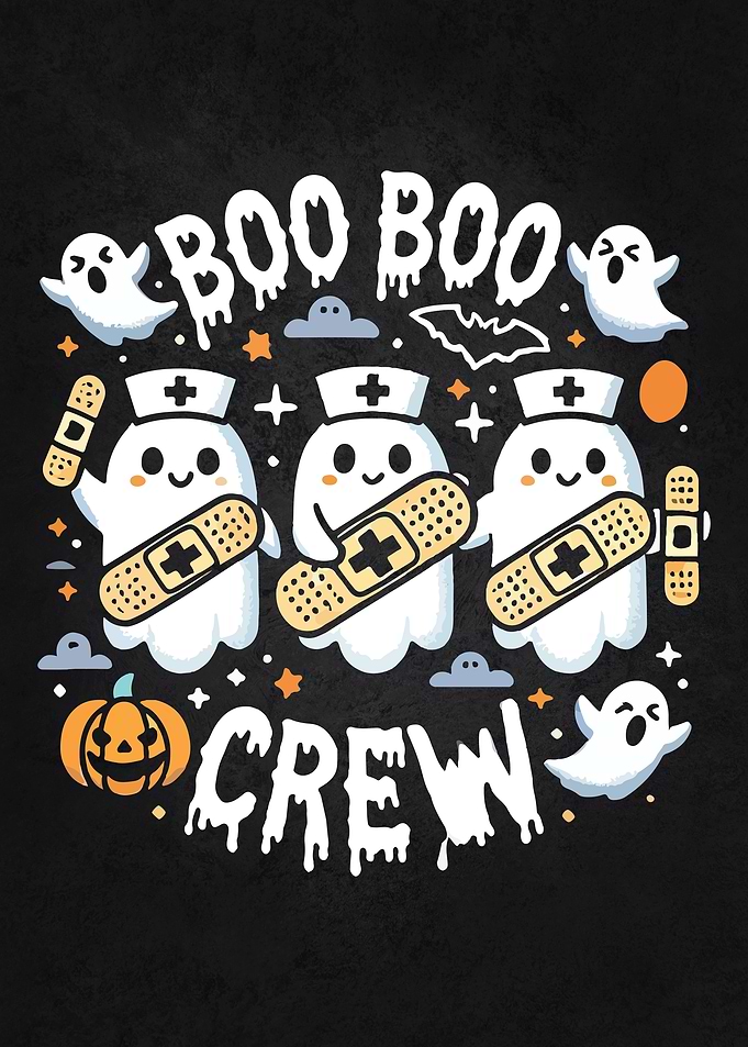 Boo Boo Crew RN Nurse Halloween Ghosts