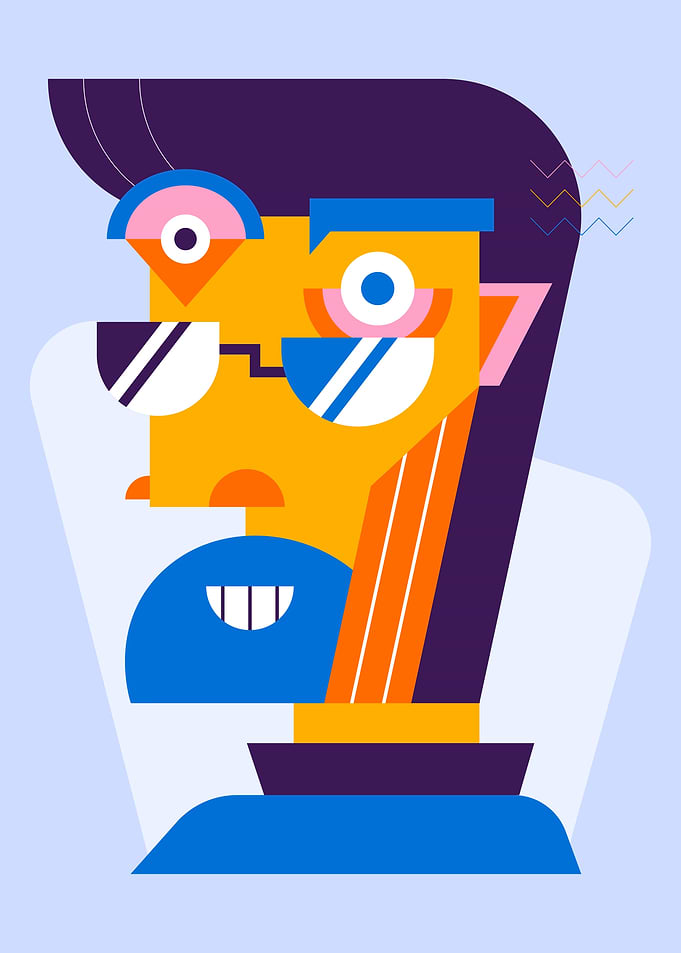 Abstract Geometric Portrait