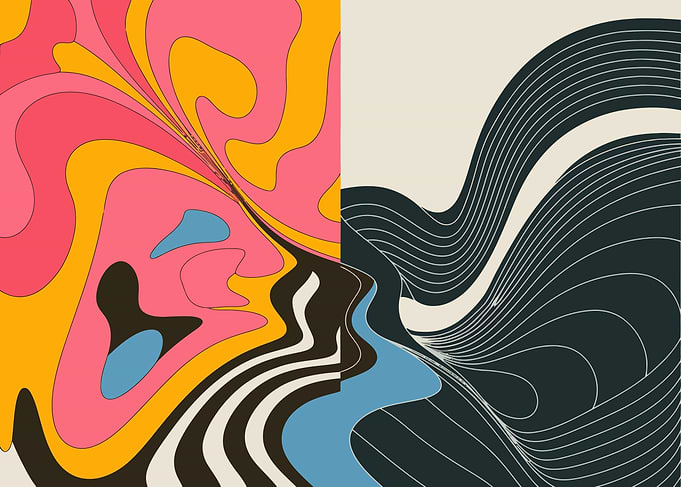 Abstract Swirls and Lines