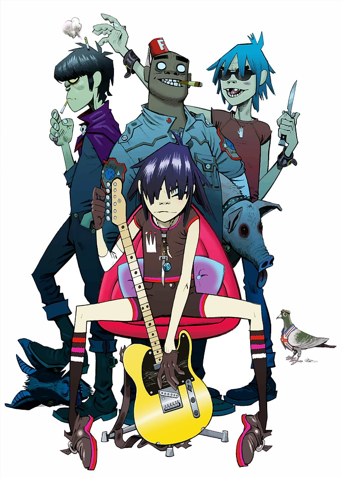 Gorillaz Band Illustration