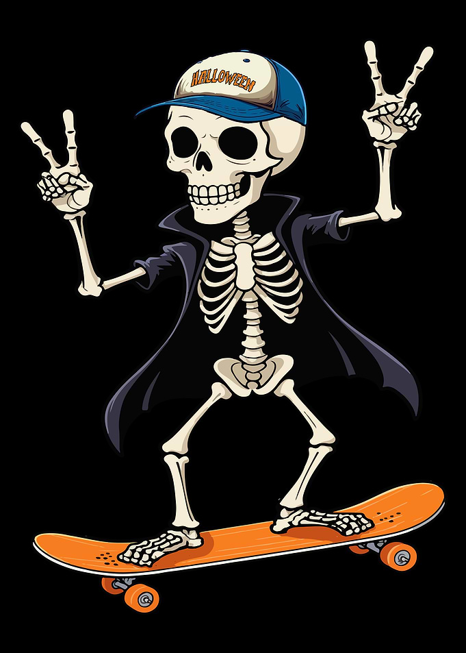 Skeleton Skateboarding