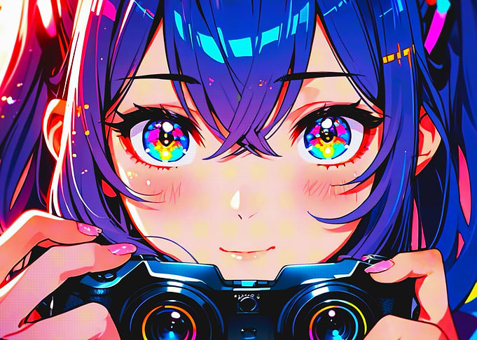 Anime Girl with Camera