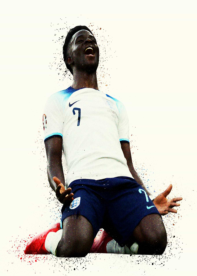 Bukayo Saka Soccer Player Celebration
