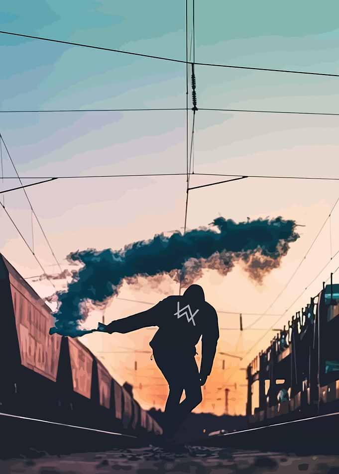 Alan Walker Silhouette Poster