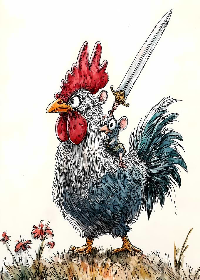 Rooster and Mouse Knight