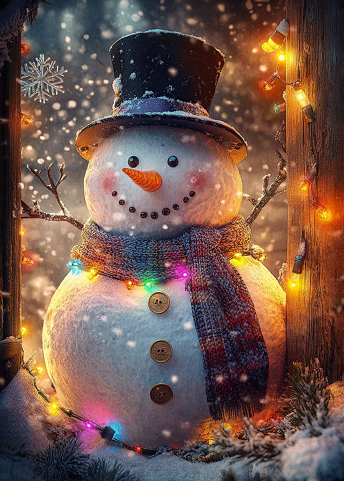 Snowman winter christmas