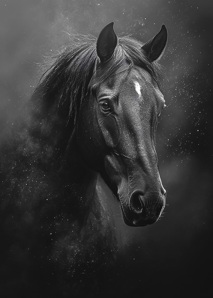 Black Horse Portrait