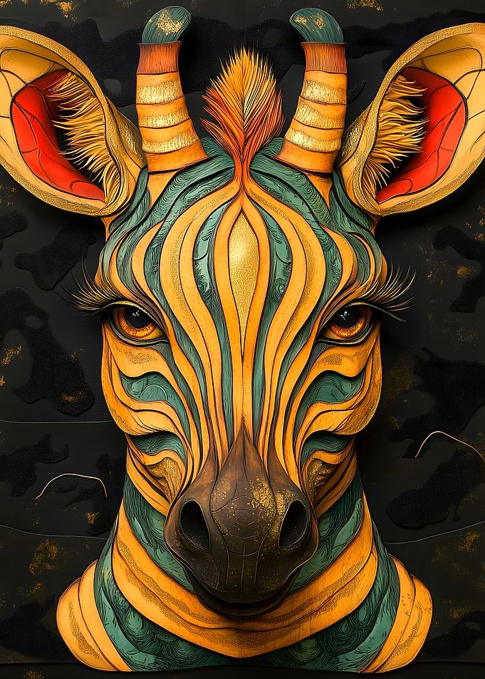 Zebra Head Sculpture
