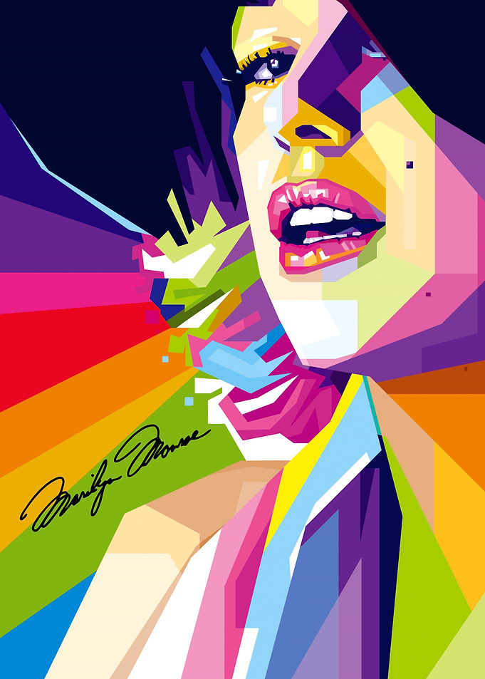 Marilyn Monroe PopArt WPAP